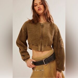 Free People Klara Reversible Quilted Bomber size medium